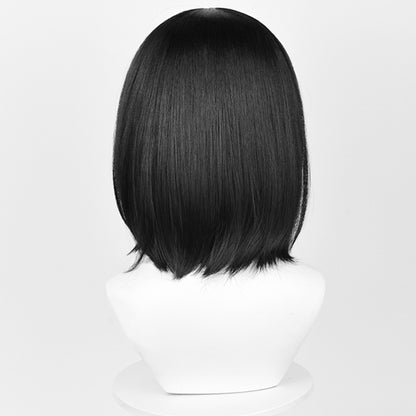 Genshin Impact Yelan Negro Morado Cosplay Peluca