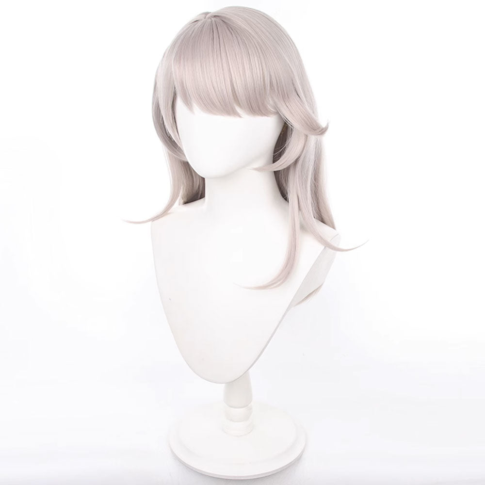 Genshin Impact Childhood Lynette Light Grey Cosplay Wig