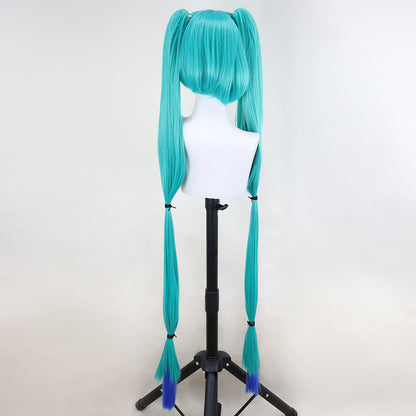 Project Voltage Pokemon X Hatsune Miku Normal-type Green Blue Cosplay Wig