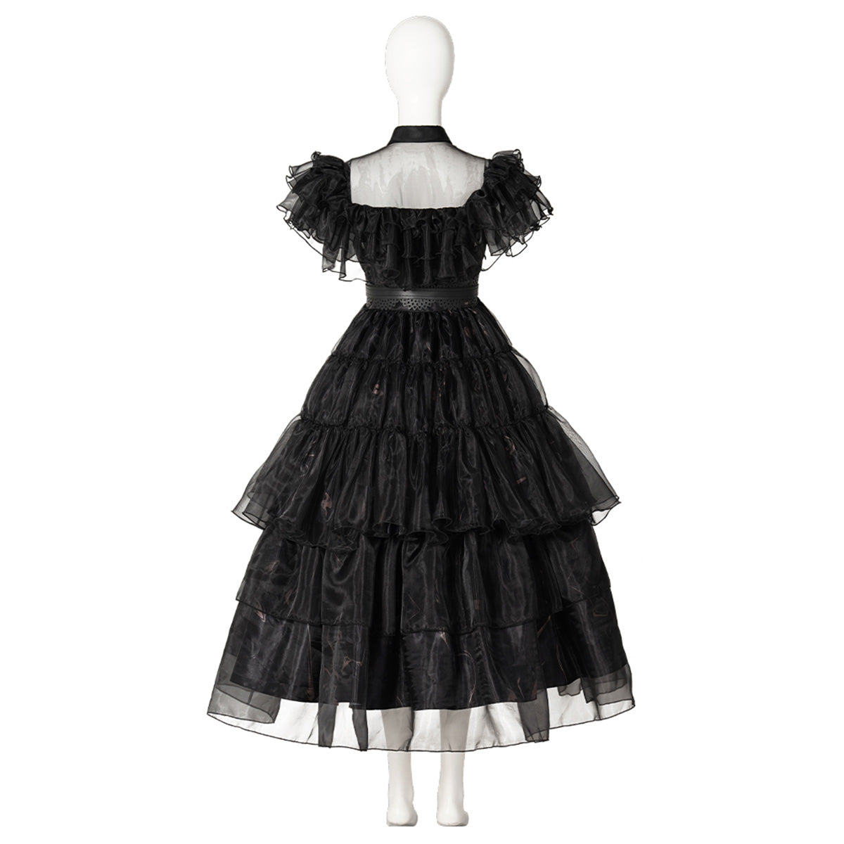 wednesday addams black lace dress Jenna Ortega's goth vibe for 'Wednesday' takes off