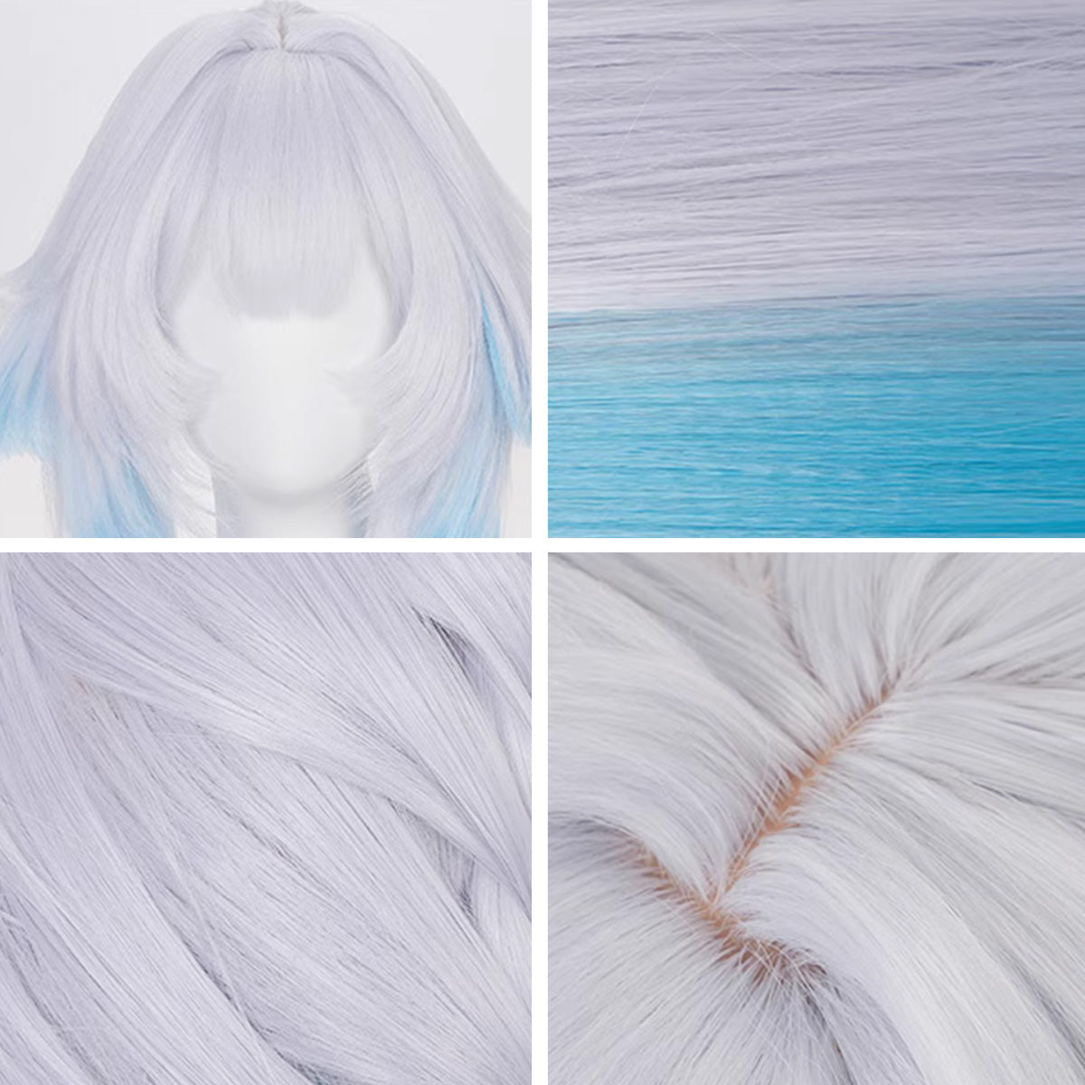 Honkai: Star Rail Cerydra Blue Cosplay Wig