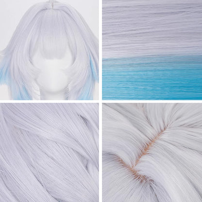Honkai: Star Rail Cerydra Blue Cosplay Wig