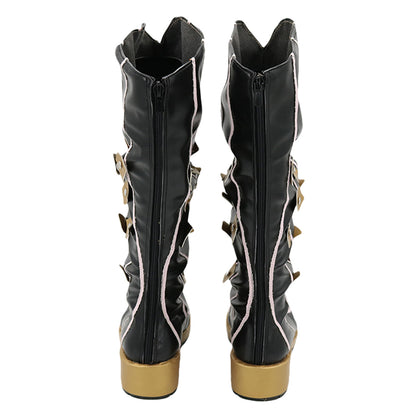 Jojo'S Bizarre Adventure: Stone Ocean Cujoh Jolyne Black Shoes Cosplay Boots