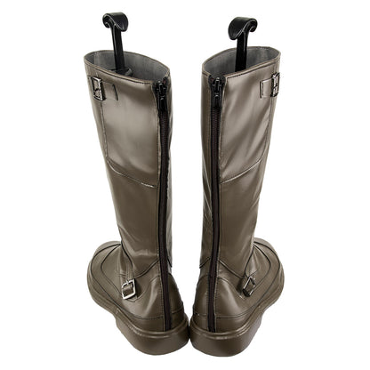Final Fantasy VII Remake FF7 Barret Wallace Brown Shoes Cosplay Boots