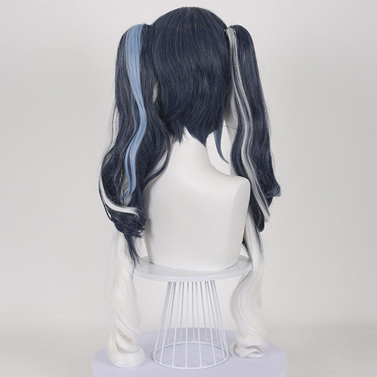Vocal Idol Snow Virtual Girl 2025 Blue White Cosplay Wig