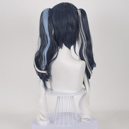 Vocal Idol Snow Virtual Girl 2025 Blue White Cosplay Wig