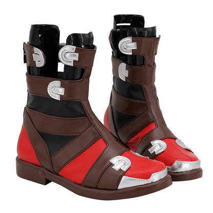 Xenoblade Chronicles Shulk Red Shoes Cosplay Boots