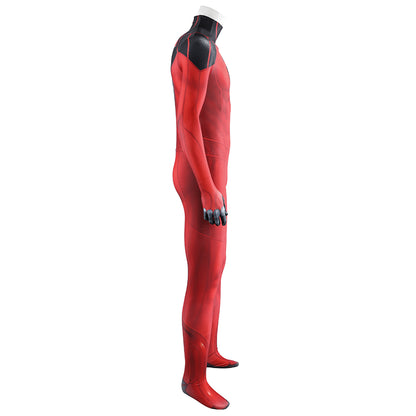 PS5 Marvel Spider-Man Scarlet Spider II Suit Jumpsuit Cosplay Costume