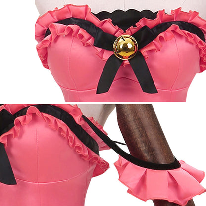 Date A Live Tokisaki Kurumi Nightmare Pink Cat Cosplay Costume