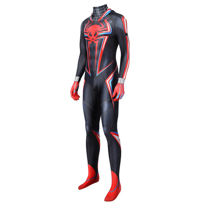 PS5 Marvel 2021 Spider-Man: Miles Morales 2099 Suit Zentai Jumpsuit Cosplay Costume