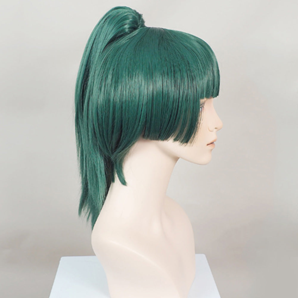 Genshin Impact Yelan Negro Morado Cosplay Peluca