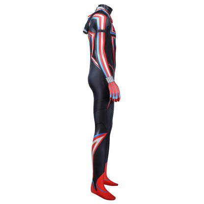 PS5 Marvel 2021 Spider-Man: Miles Morales 2099 Suit Zentai Jumpsuit Cosplay Costume