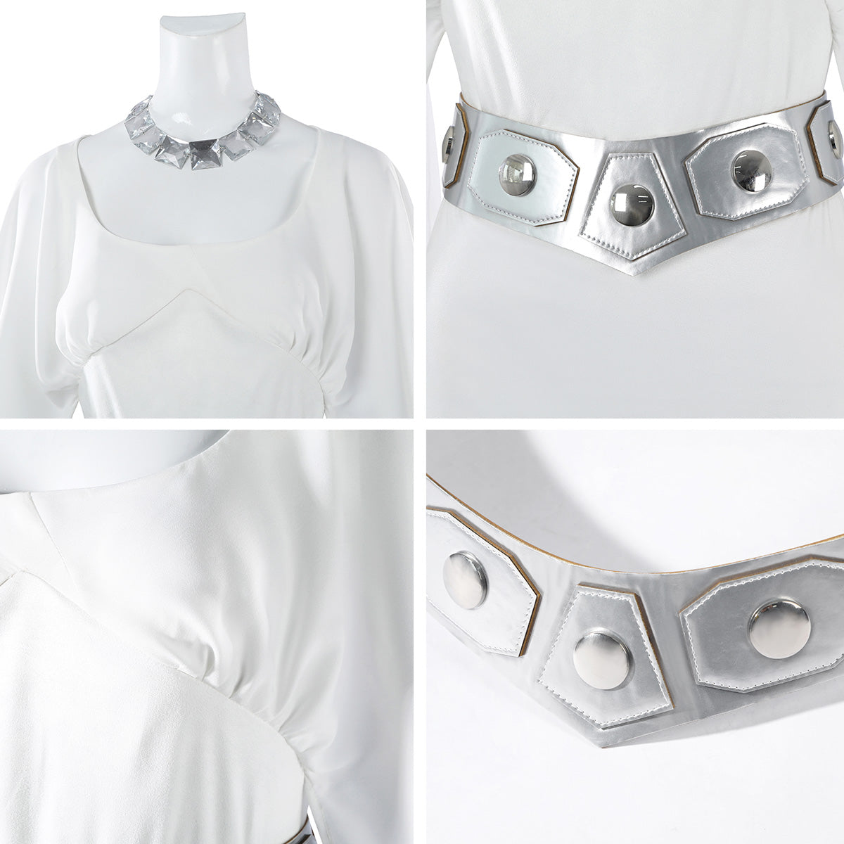 princess leia white dress belt Kids Princess Leia Classic Costume, Star Wars White Dress with Belt, Size: Large