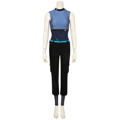 Valorant Jett Blue Cosplay Costume