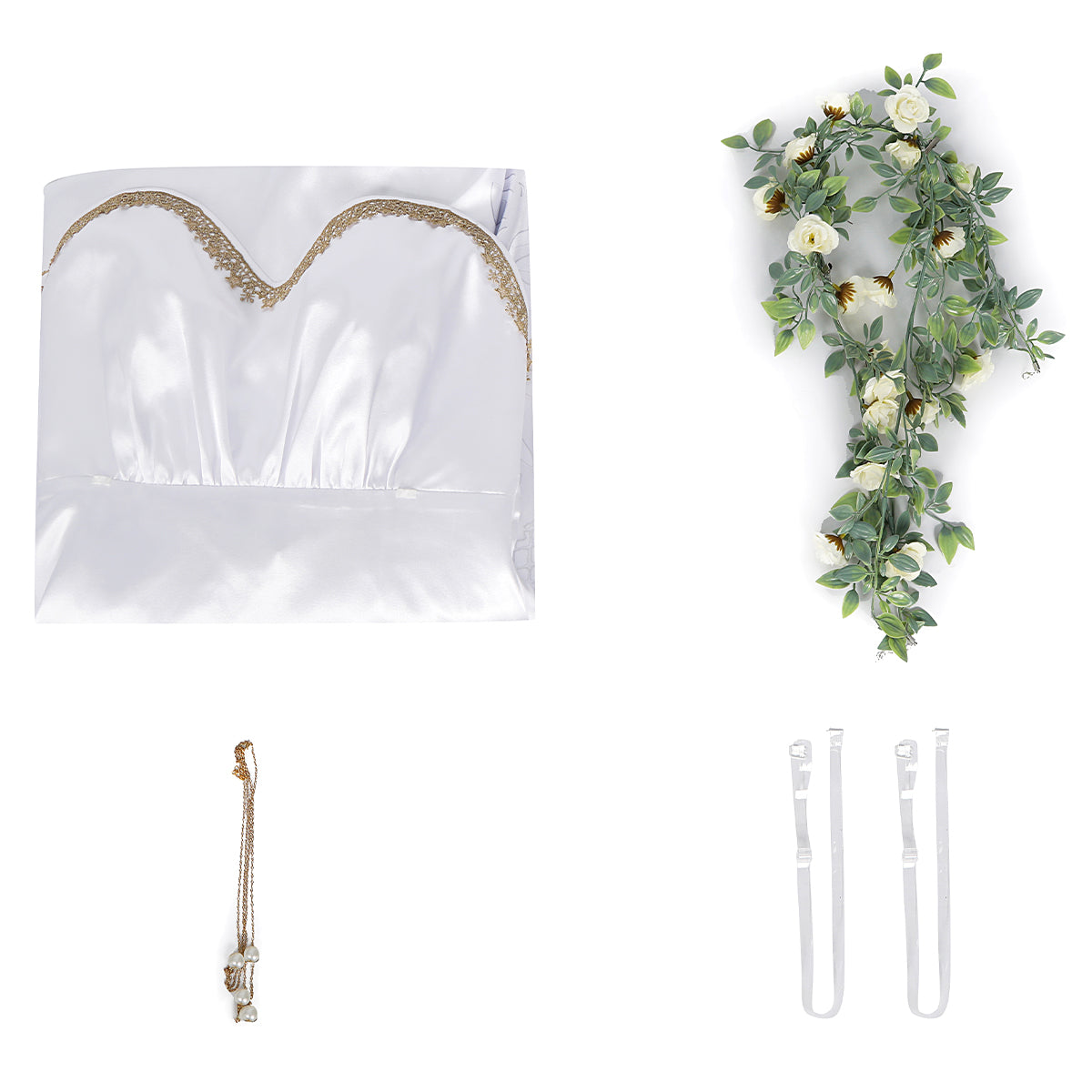 Final Fantasy VII Rebirth Aerith Gainsborough Loveless White Cosplay Costume