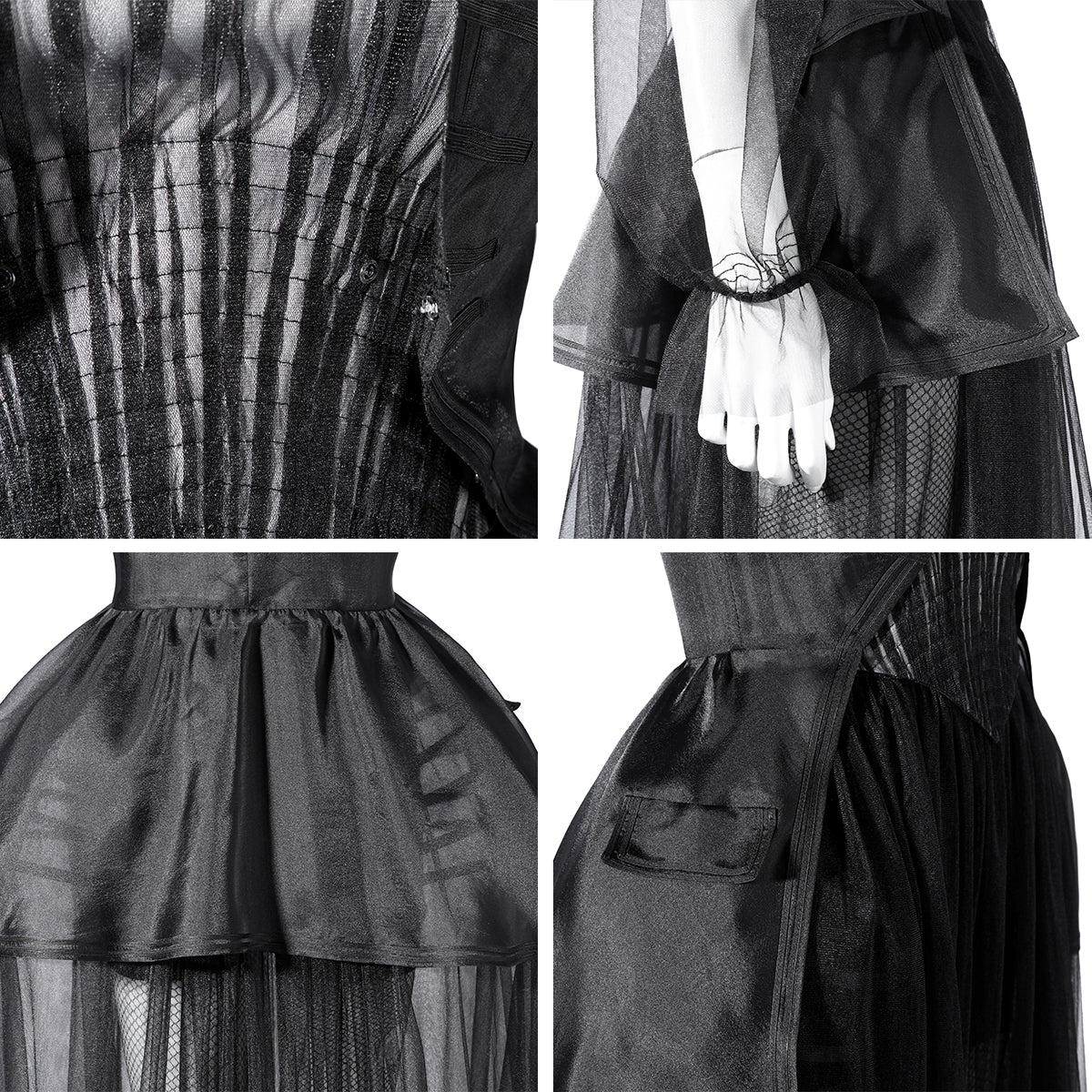 Wednesday Season 2 Wednesday Black Dance Mesh Dress Cosplay Costume