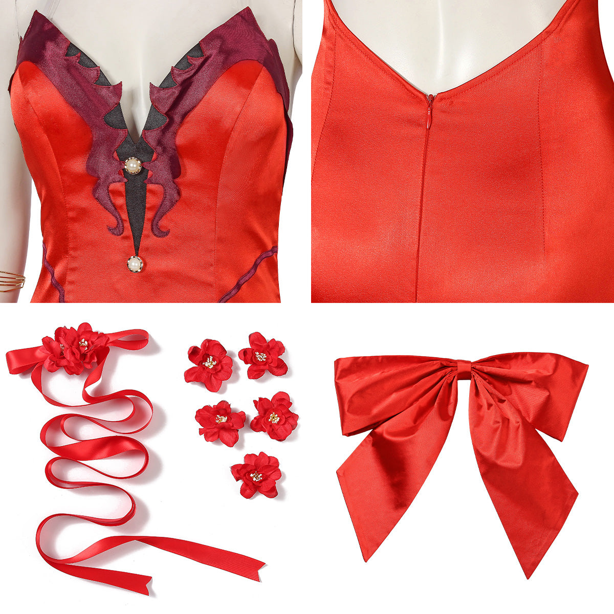 Final Fantasy VII Remake Rebirth FF7 Aerith Gainsborough Red Cosplay C – Gcosplay Final Fantasy VII Remake Rebirth FF7 Aerith Gainsborough Red Cosplay C – Gcosplay