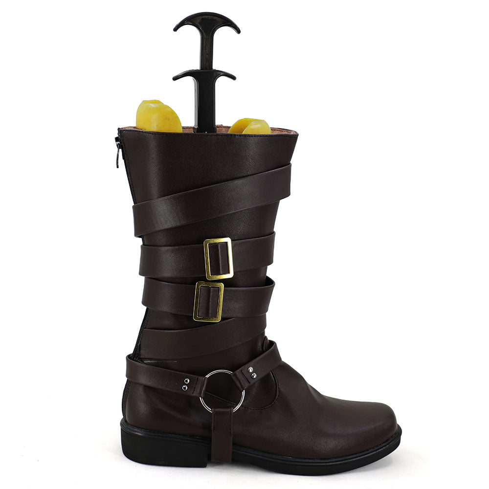 Akatsuki Deidara de Naruto Halloween zapatos blancos botas de Cosplay