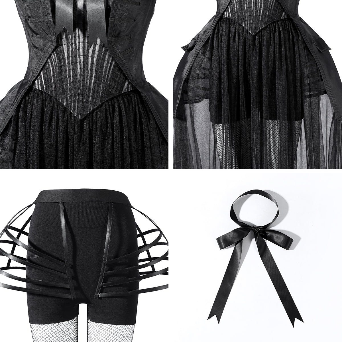 Wednesday Season 2 Wednesday Black Dance Mesh Dress Cosplay Costume