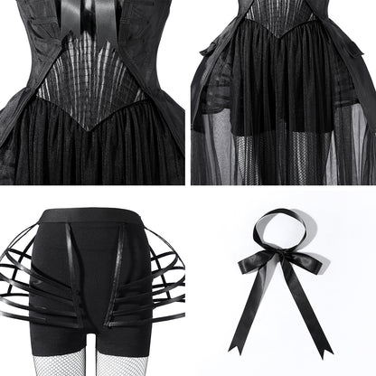 Wednesday Season 2 Wednesday Black Dance Mesh Dress Cosplay Costume
