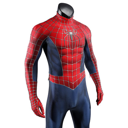 Marvel 2002 Movie Spider-Man Peter Parker Tobey Maguire Premium Edtion Cosplay Costume