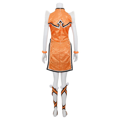 Tekken 3 Ling Xiaoyu Orange Cosplay Costume