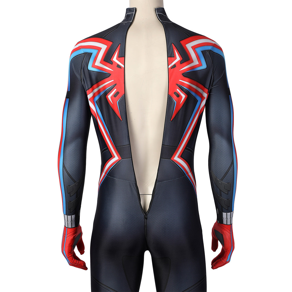 PS5 Marvel 2021 Spider-Man: Miles Morales 2099 Suit Zentai Jumpsuit Cosplay Costume