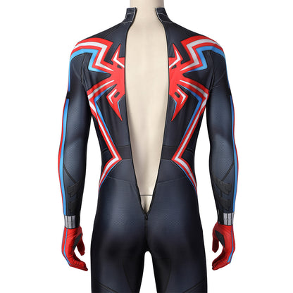 PS5 Marvel 2021 Spider-Man: Miles Morales 2099 Suit Zentai Jumpsuit Cosplay Costume