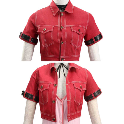 Final Fantasy VII FF7 Aerith Gainsborough Aeris Cosplay Costume
