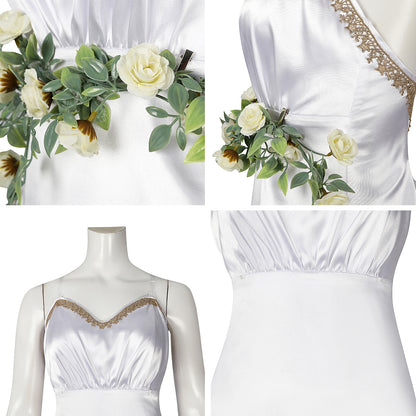 Final Fantasy VII Rebirth Aerith Gainsborough Loveless White Cosplay Costume