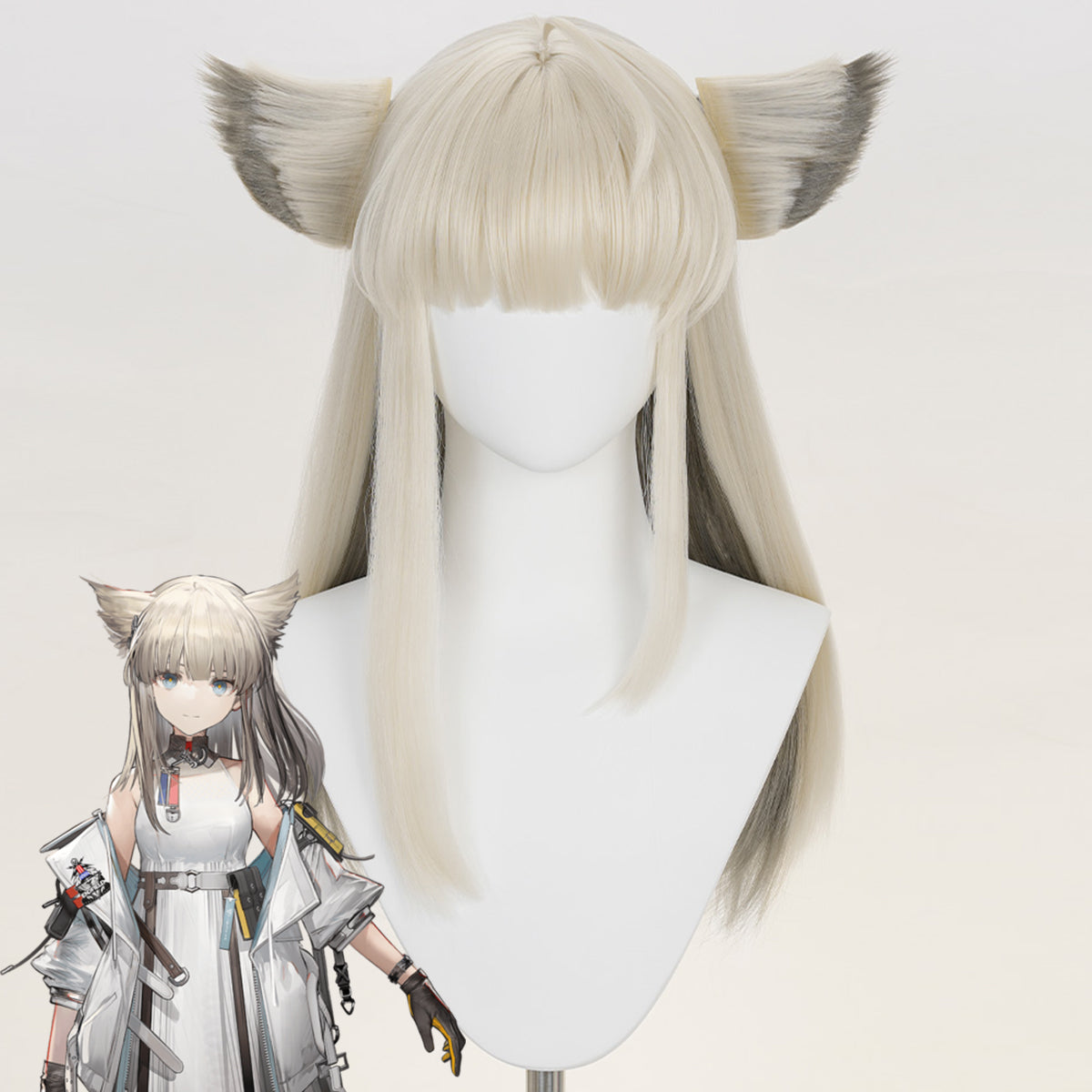 Arknights: Endfield Perlica Silver Cosplay Wig