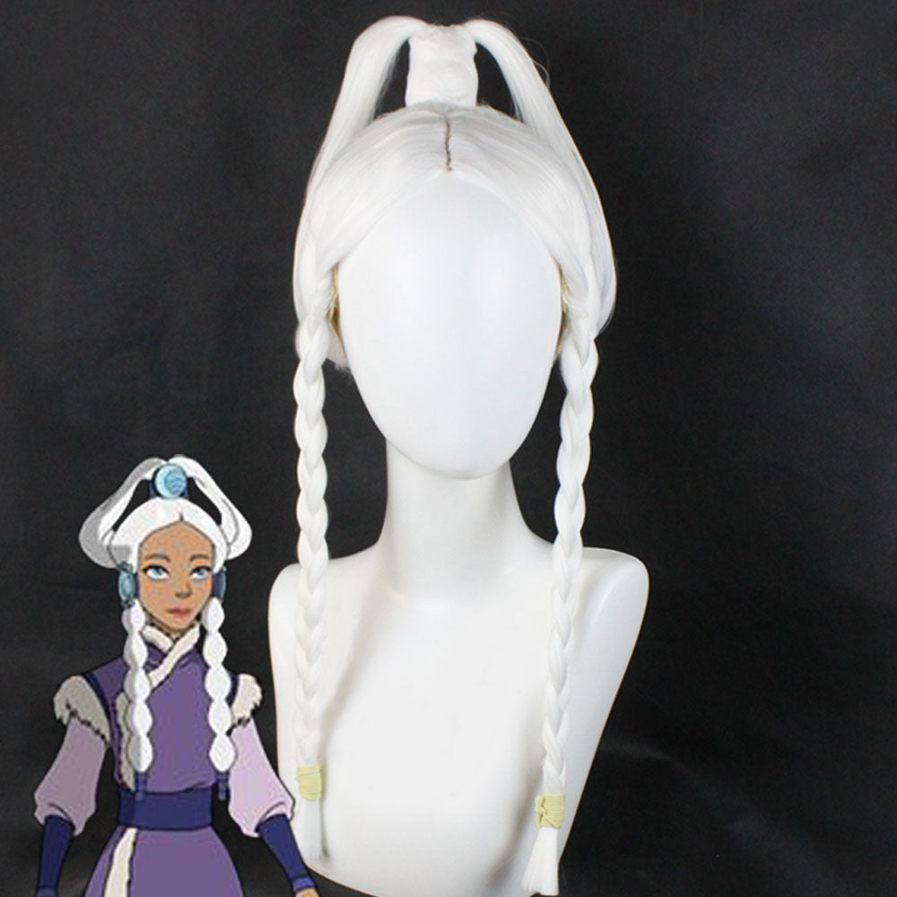 Avatar The Last Airbender Princess Yue White Cosplay Wig - Without Head Accessory