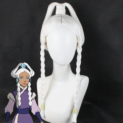 Avatar The Last Airbender Princess Yue White Cosplay Wig - Without Head Accessory