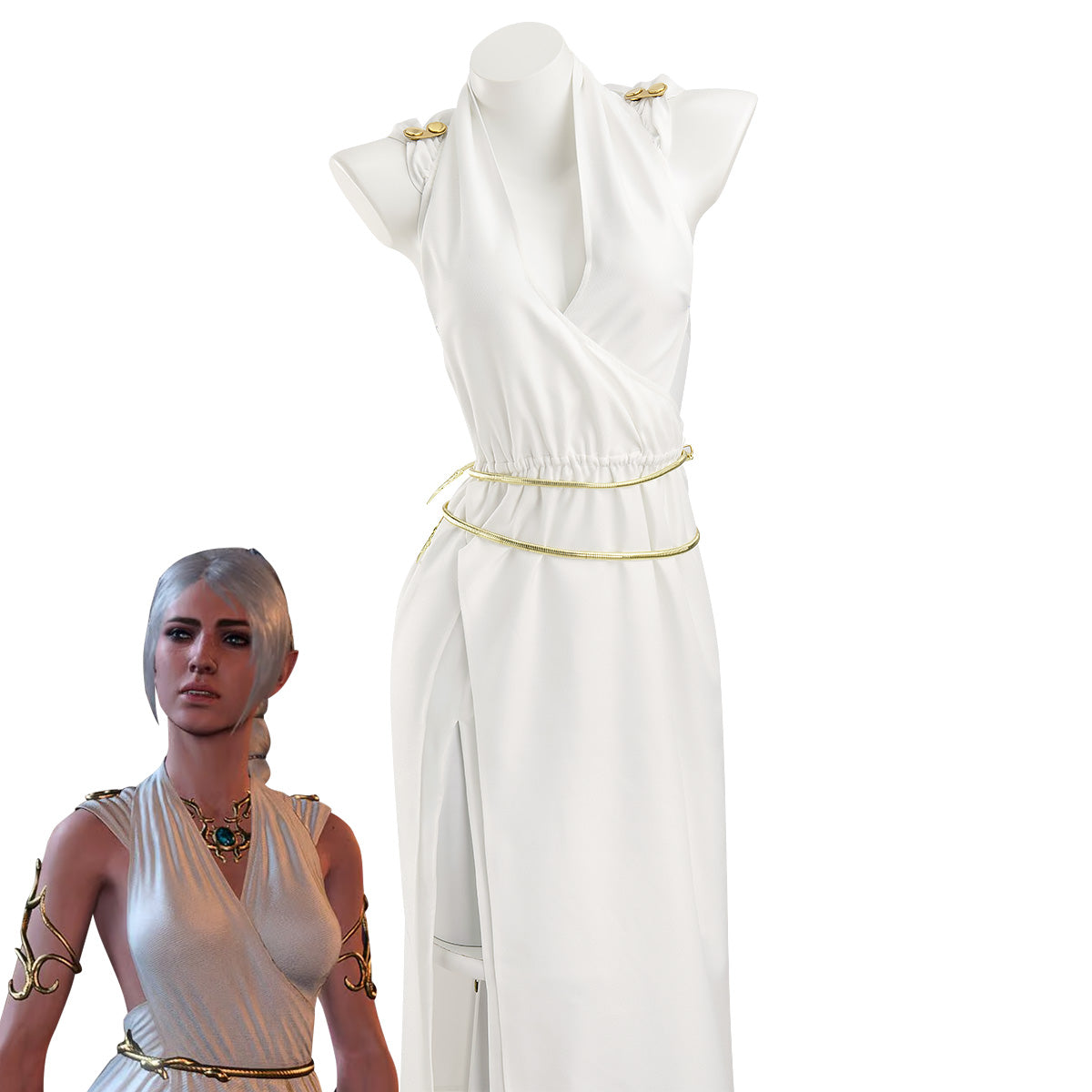 Baldur's Gate III Baldur s Gate 3 BG3 Shadowheart Elegant Robe White D ...