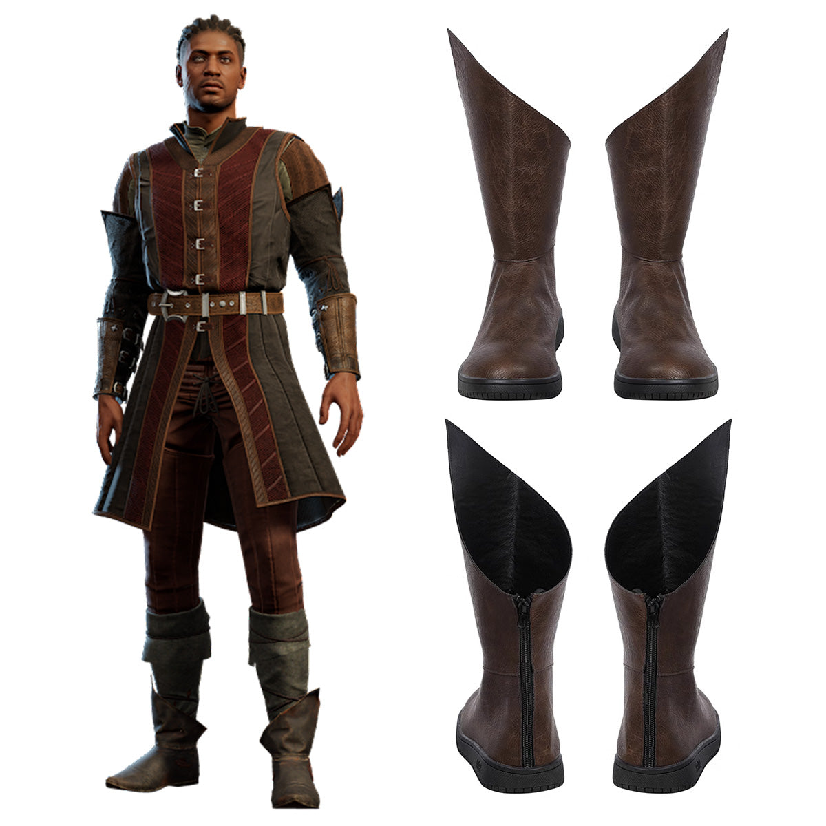 Akatsuki Deidara aus Naruto Halloween Weiße Schuhe Cosplay Stiefel