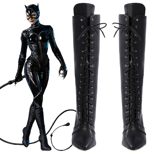 Batman Returns (1992) Catwoman Selina Kyle Shoes Cosplay Boots