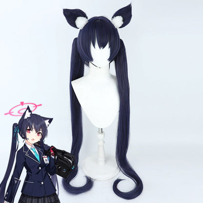 Blue Archive Kuromi Serika Black Cosplay Wig