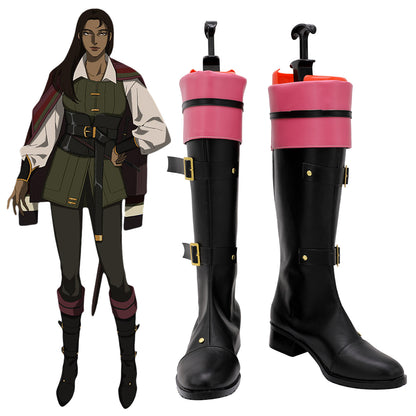 Akatsuki Deidara de Naruto Halloween zapatos blancos botas de Cosplay