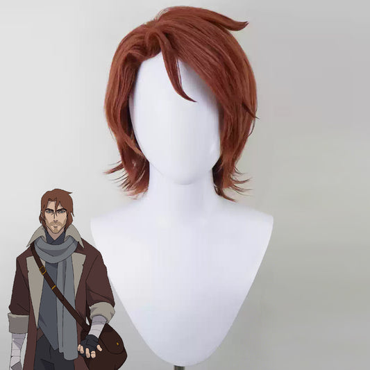 Critical Role The Mighty Nein Caleb Widogast Red Cosplay Wig