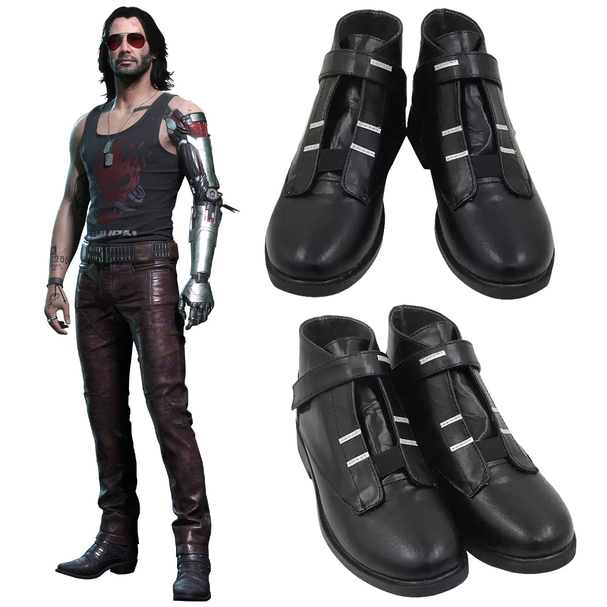 Akatsuki Deidara aus Naruto Halloween Weiße Schuhe Cosplay Stiefel