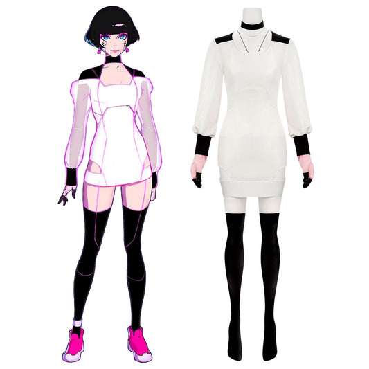Cyberpunk: Edgerunners Ending Theme Let You Down White Cosplay Costume