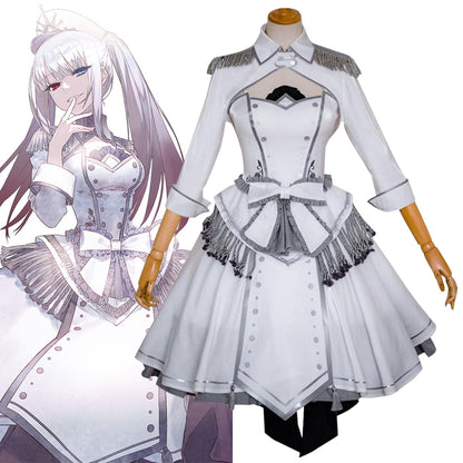 Date A Bullet Date A Live White Queen Kurumi Tokisaki Nightmare Wthie Dress Cosplay Costume