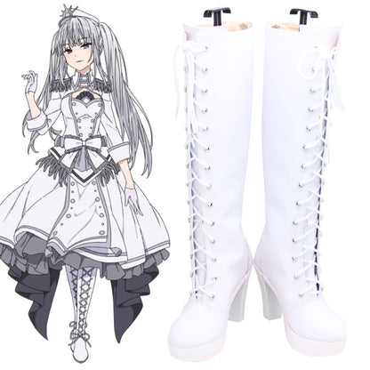 Akatsuki Deidara de Naruto Halloween zapatos blancos botas de Cosplay