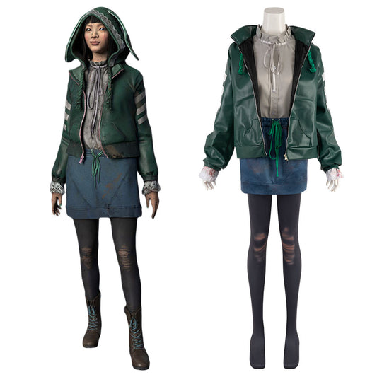 Dead by Daylight Bunny Feng Min Halloween Green Cosplay Costume