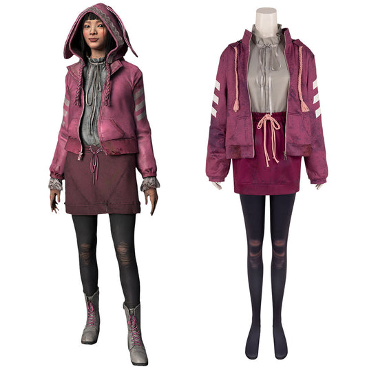 Dead by Daylight Bunny Feng Min Halloween Pink Cosplay Costume