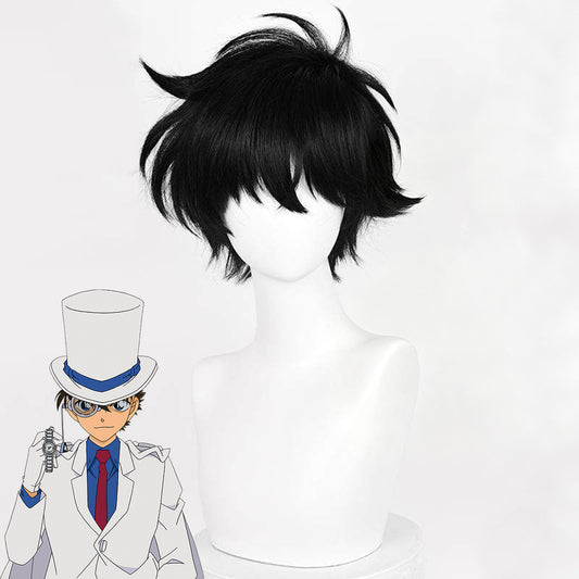 Detective Conan Kid the Phantom Thief Black Cosplay Wig