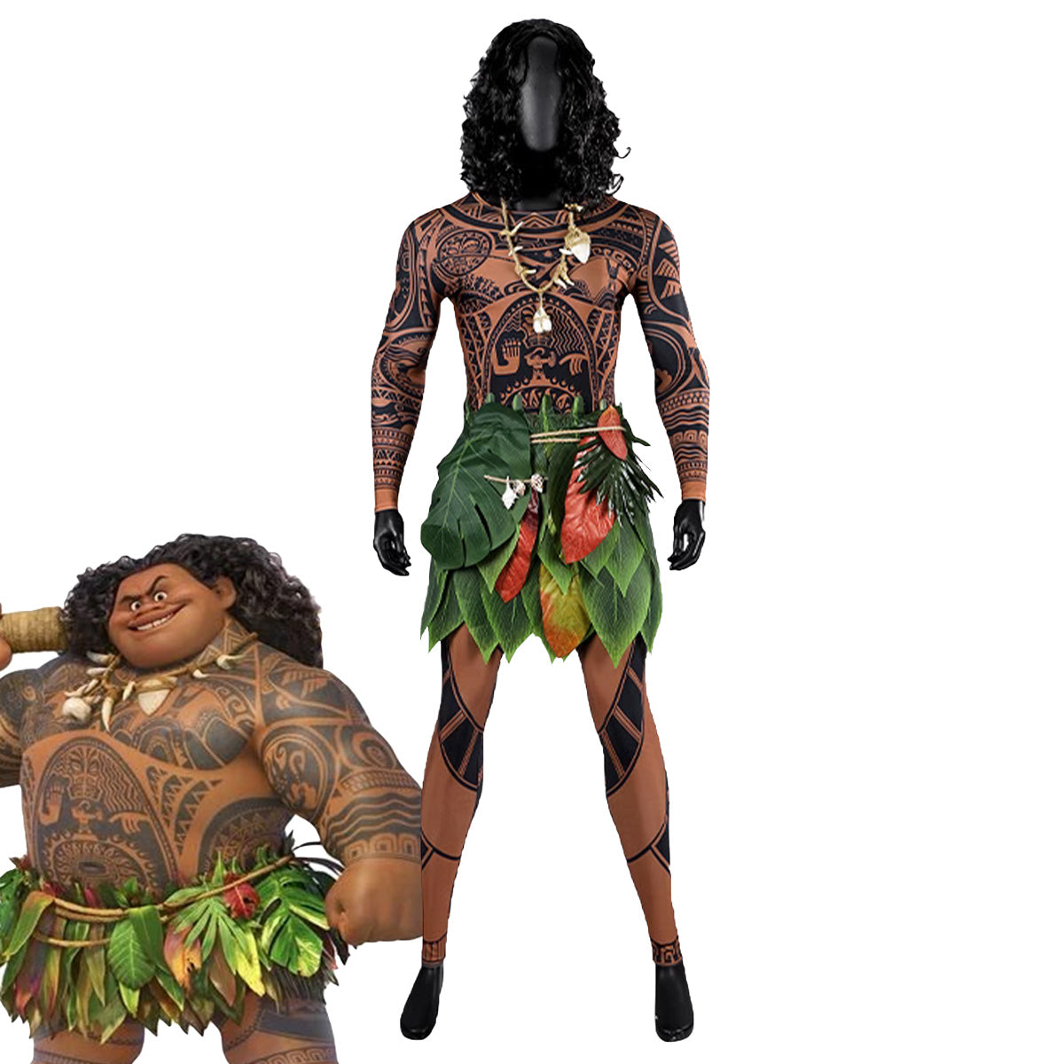 Disney Movie Moana Maui Premium Edition Cosplay Costume