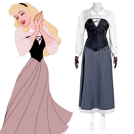 Disney Dornröschen Aurora Prinzessin Kleid Cosplay Kostüm – B Edition