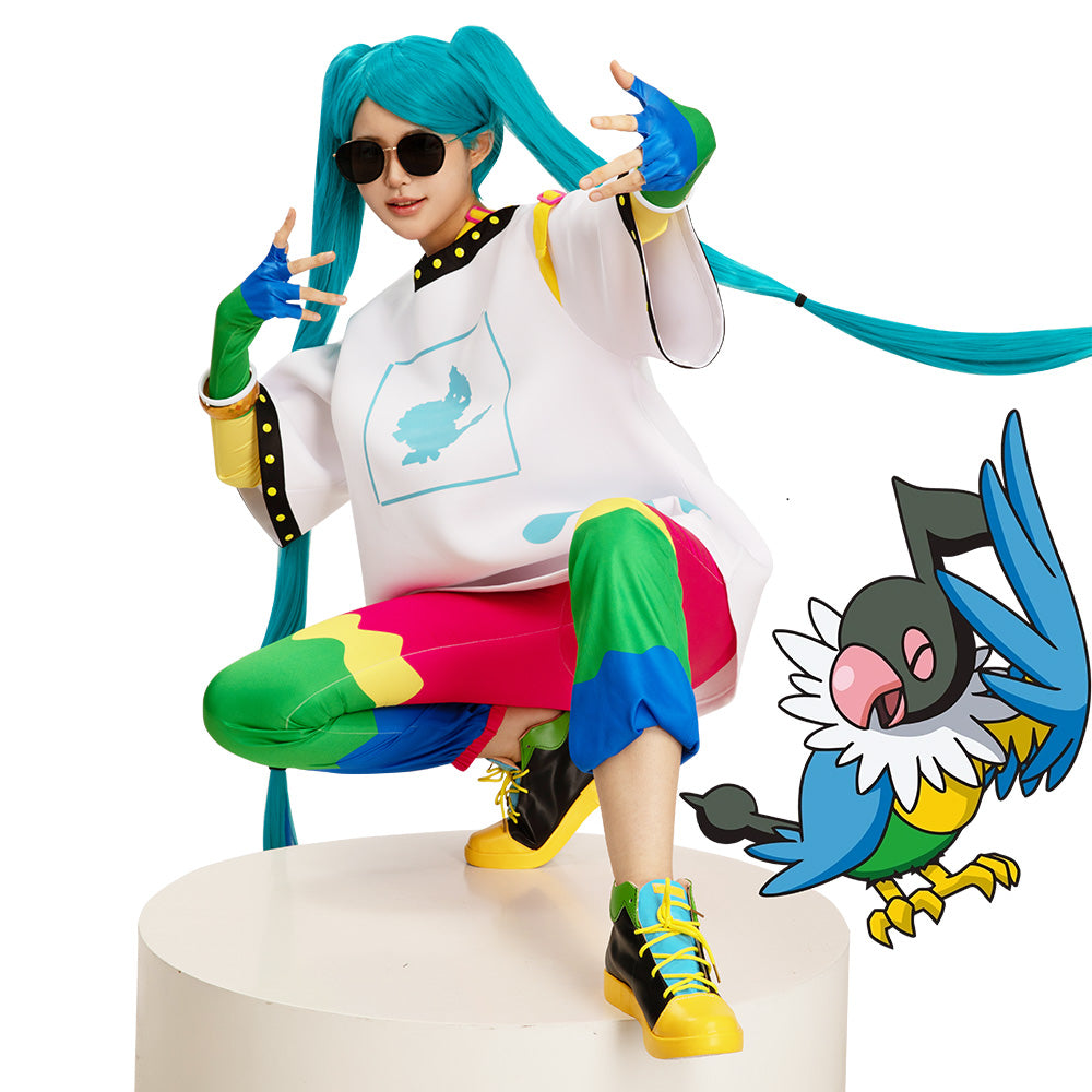 Pokemon feat. Hatsune Miku Project VOLTAGE Normal Type Cosplay Costume