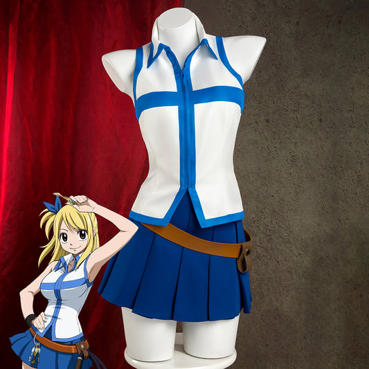 Fairy Tail Lucy Heartfilia Blue Cosplay Costume